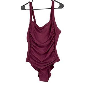 Women’s Swimsuit One Piece Size 2XL NWOT 1789 Padded Bra Ruched